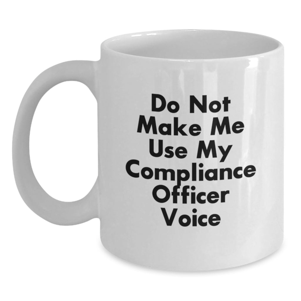Birthday Gift for Her Compliance Officer White Coffee Mug Present - Main
