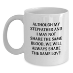 Funny Stepfather Gifts, White Coffee Mug, Inspirational Quote for Birthday, Gifts from Men, Women, Friends, Family, Gifts for Stepfather, Men, Women, Friends, Family - Main