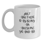 Grandad Keepsake Mug for Him Birthday Gift – Just Another Day Being An - Main