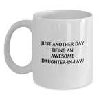 Birthday Gift for Her Daughter-in-law White Coffee Mug Present - Main