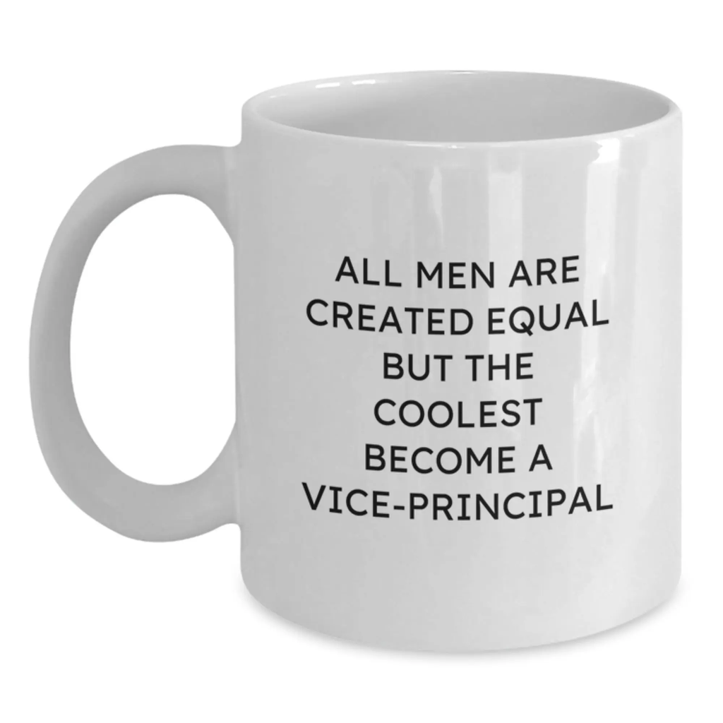 Funny Vice-principal Gifts for Men, White Coffee Mug, Graduation Unique Gifts from Family - Main