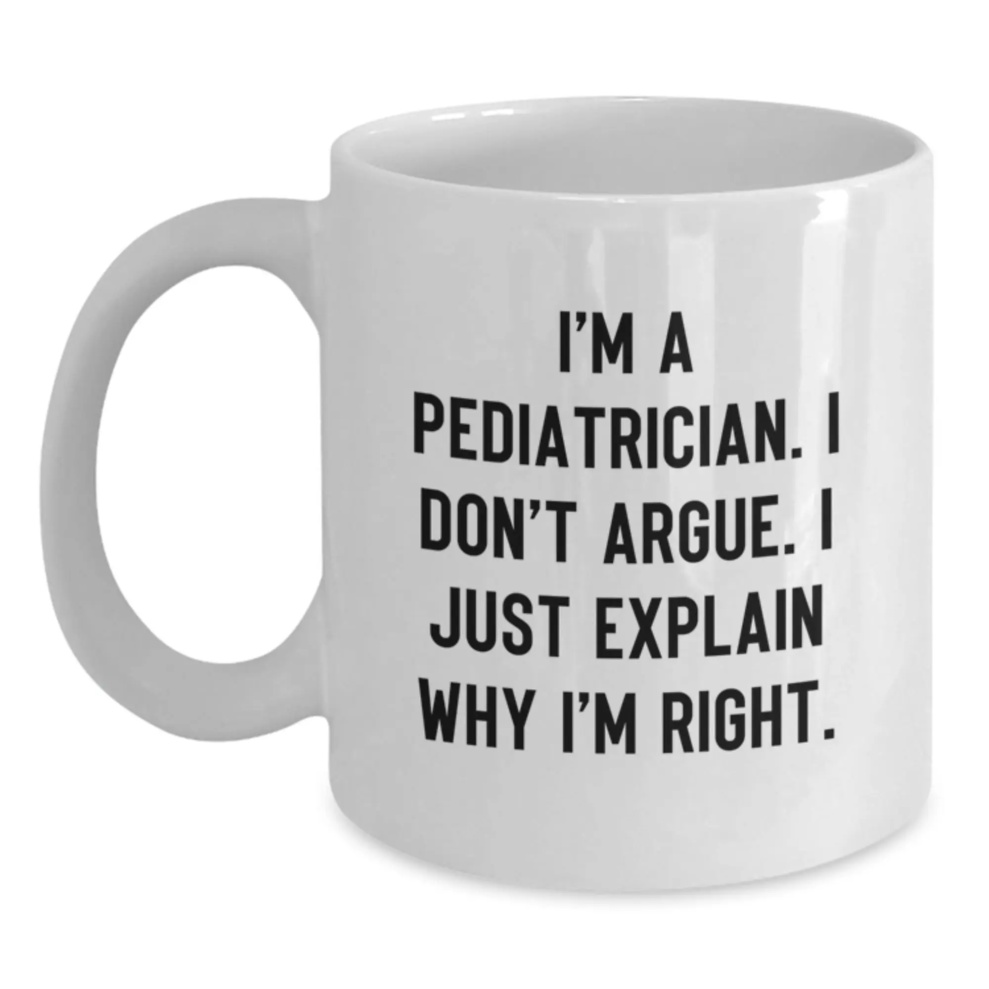Funny Mom's Pediatrician Gifts from Family, Unique White Coffee Mug for Men, Women, Coworkers, Friends, and Family on Mother's Day - Main