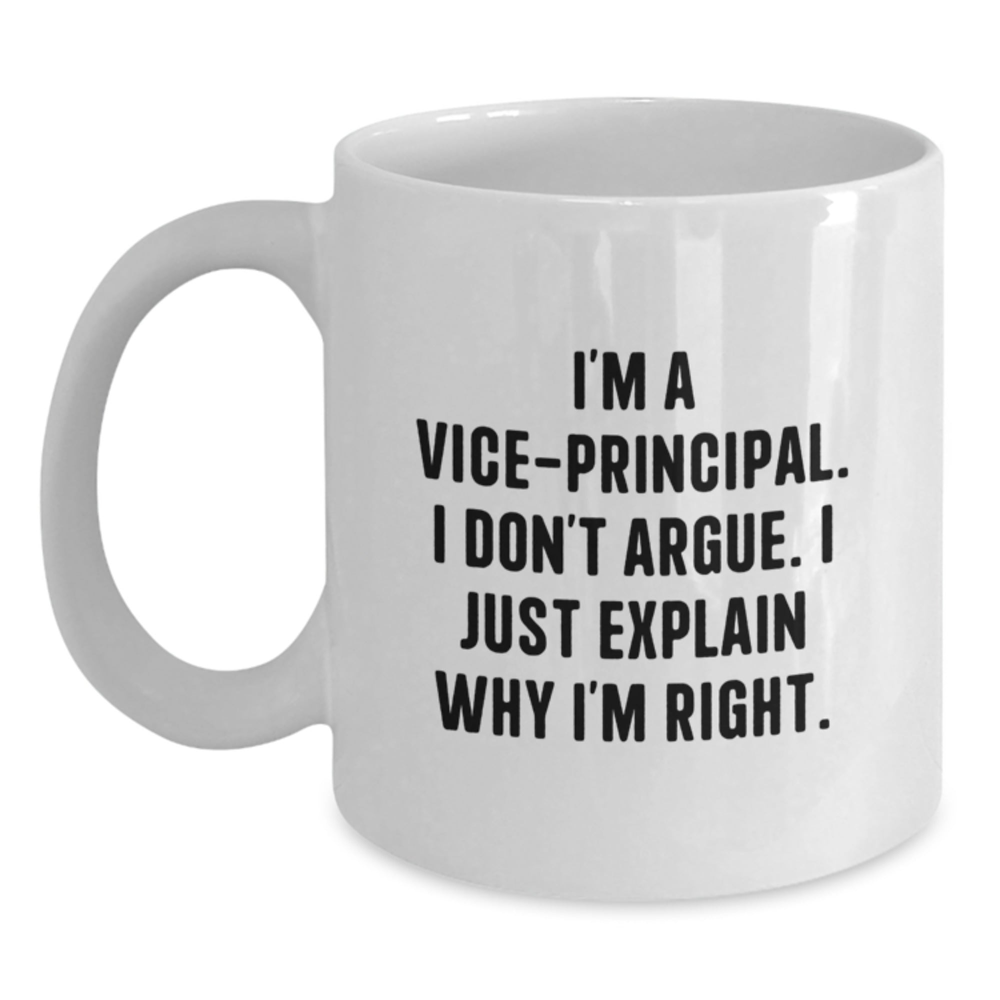 Funny Vice-Principal Gifts for Men, White Coffee Mug, Best Birthday Unique Gifts from Friends to Vice-Principal - Main