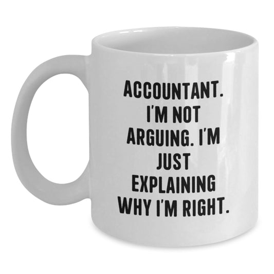 Funny Accountant Gifts for Men from Coworkers White Coffee Mugs, Accountant Humor Mug, Christmas Unique Gifts for Accountants - Main