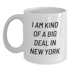 Bold New York Novelty White Mug for Friends Birthday Surprise Gift - Main