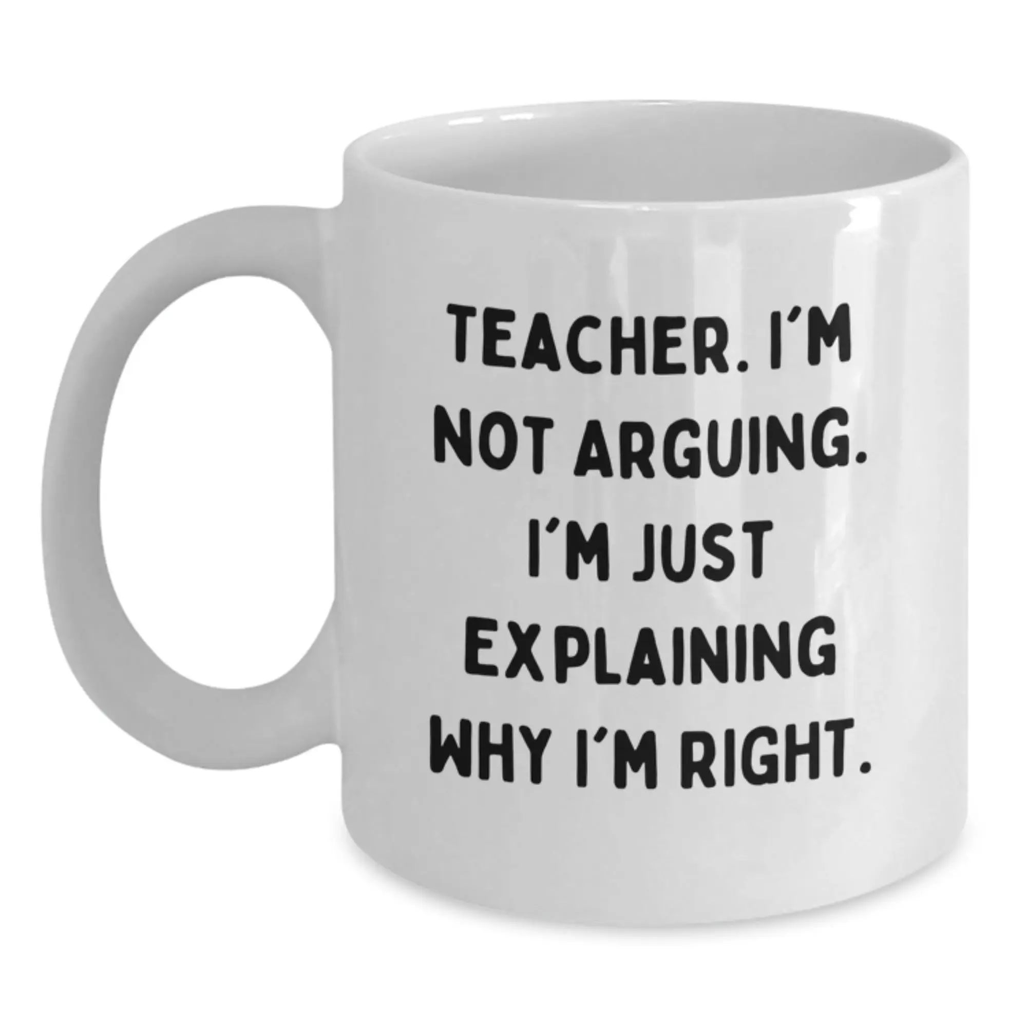 Teacher Keepsake White Coffee Mug for Him Birthday Gift Ceramic 15oz - Main
