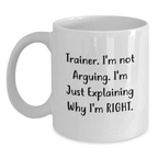 Trainer Keepsake White Coffee Mug Ceramic for Him Surprise Birthday Gift - Main
