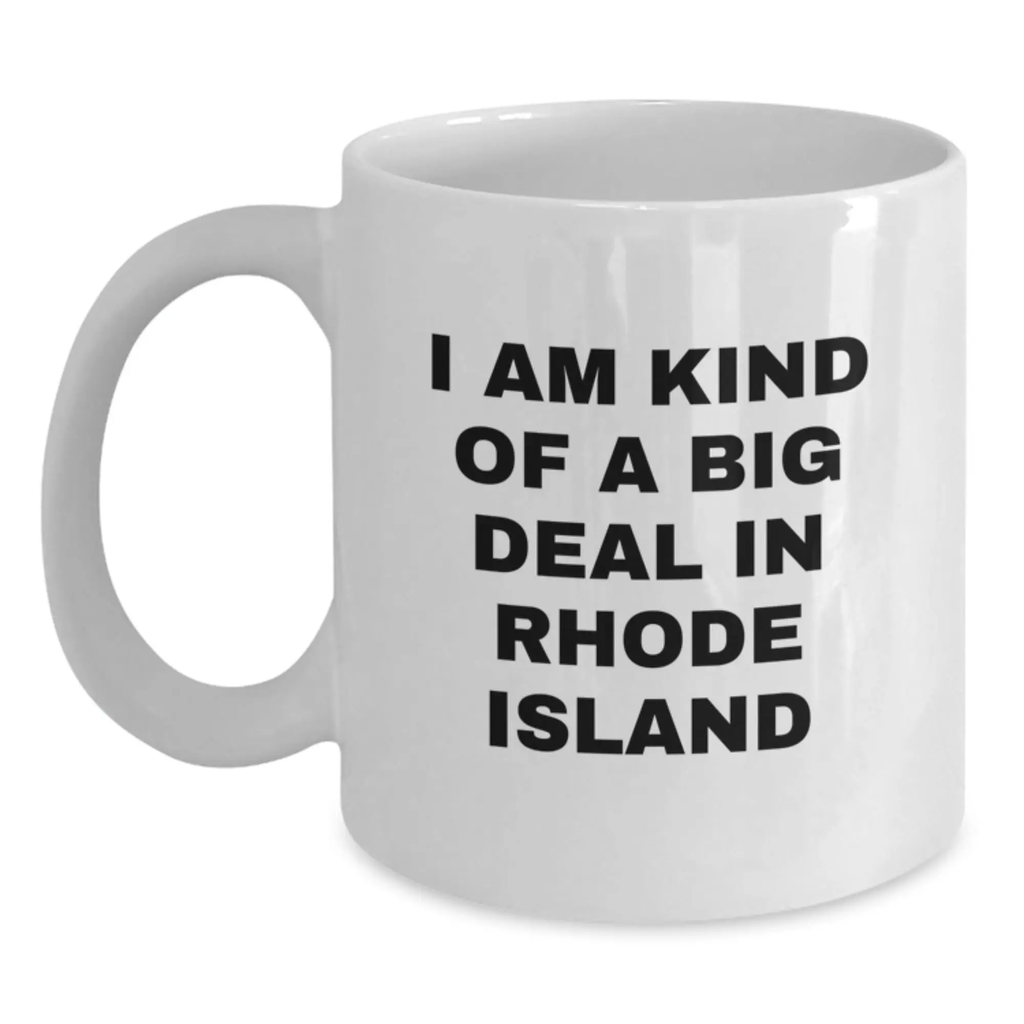 Rhode Island Keepsake White Coffee Mug for Him 11oz Birthday Gift - Main