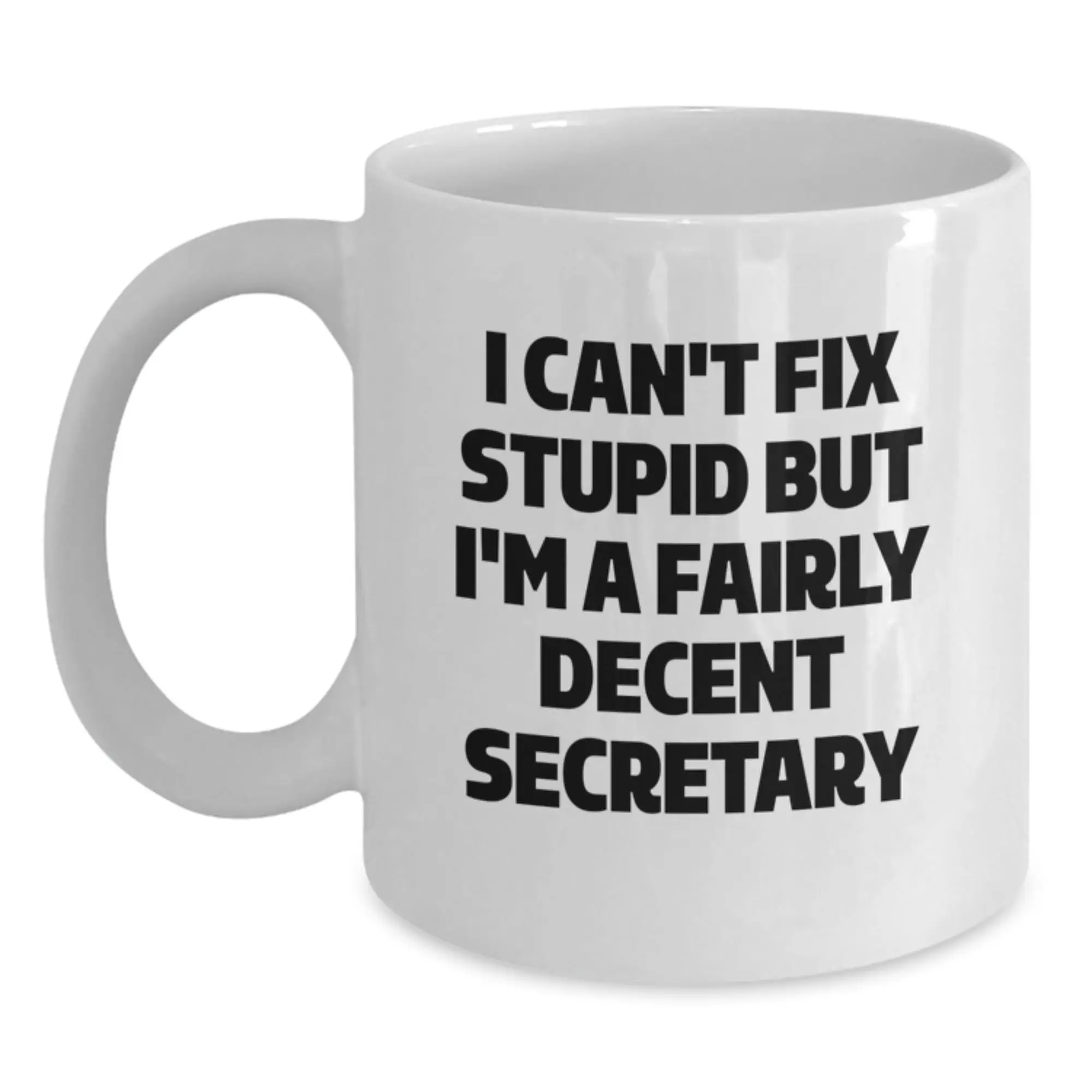 Funny Secretary Mug Gifts from Friends, Cute White Coffee Mug for Secretary Enthusiasts, Birthday Unique Gifts for Secretary - Main