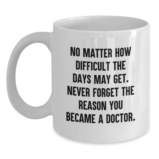 Funny Doctor Quotes White Coffee Mugs Gifts from Men to Women Doctors at Christmas Unique - Main