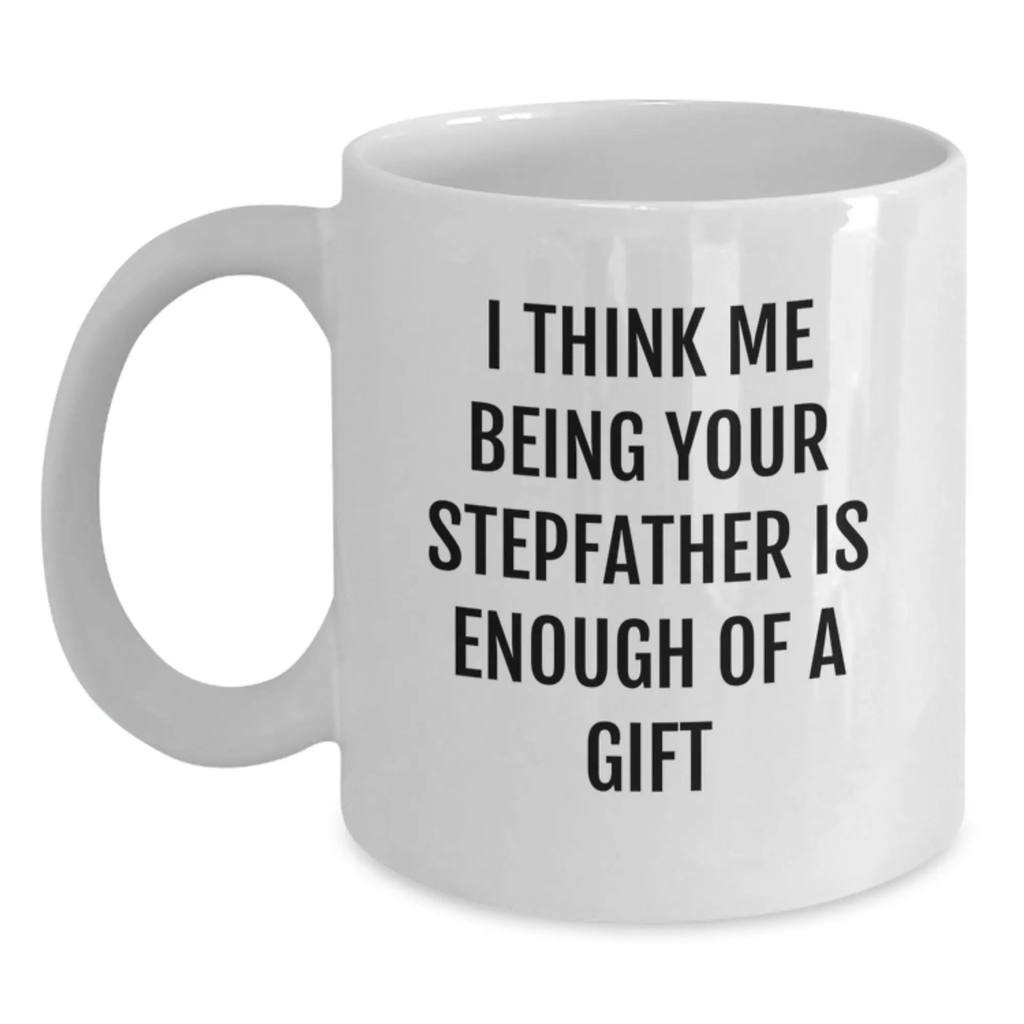 Stepfather Keepsake Ceramic White Coffee Mug Birthday Gift for Him - Main