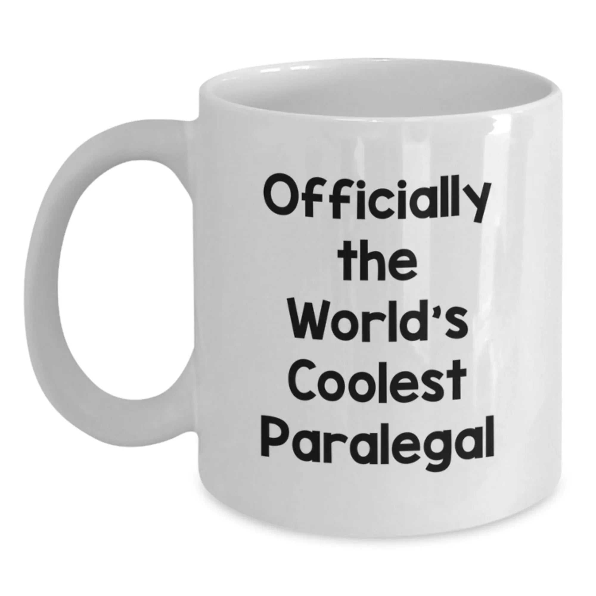 Funny Paralegal Gifts from Friends for Men and Women, Officially The World's Coolest Paralegal White Coffee Mug