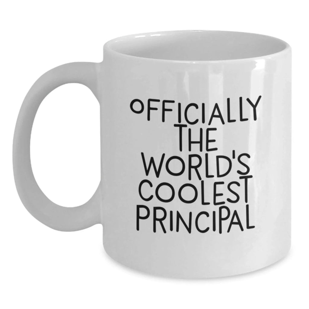 Funny Principal White Coffee Mugs Gifts from Men to Family, Unique Principal Office Decor for Christmas Unique Gifts