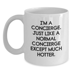 Funny Concierge Gifts for Friends and Family - White Coffee Mug for Graduation Unique Gifts from Men to Women - Main