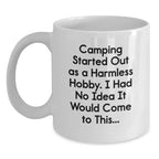 Funny Camping Quotes White Coffee Mug for Men, Gifts from Friends, Perfect for Camping Lovers at Christmas