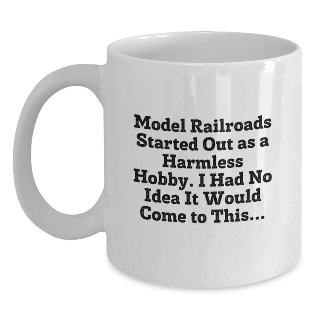 Model Railroads Enthusiast Gifts from Friends, Unique Christmas Unique Gifts for Him, Funny Coffee Mug