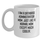 Funny Database Administrator Gifts - White Coffee Mug for Database Admin Mom, Perfect Insulting Mug for Christmas Unique Gifts from Friends to Family