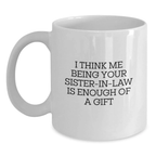 Sister-in-law Keepsake Birthday Gift White Ceramic Premium Coffee Mug - Main