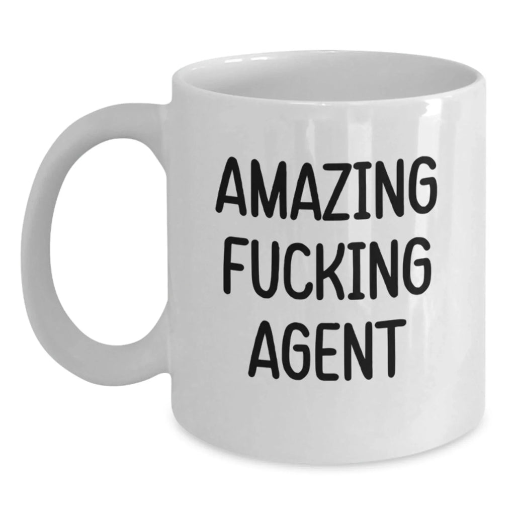 Funny Agent Gifts, White Coffee Mugs, Christmas Unique Presents for Agent Friends and Family, Gifts from Men, Gifts for Agent