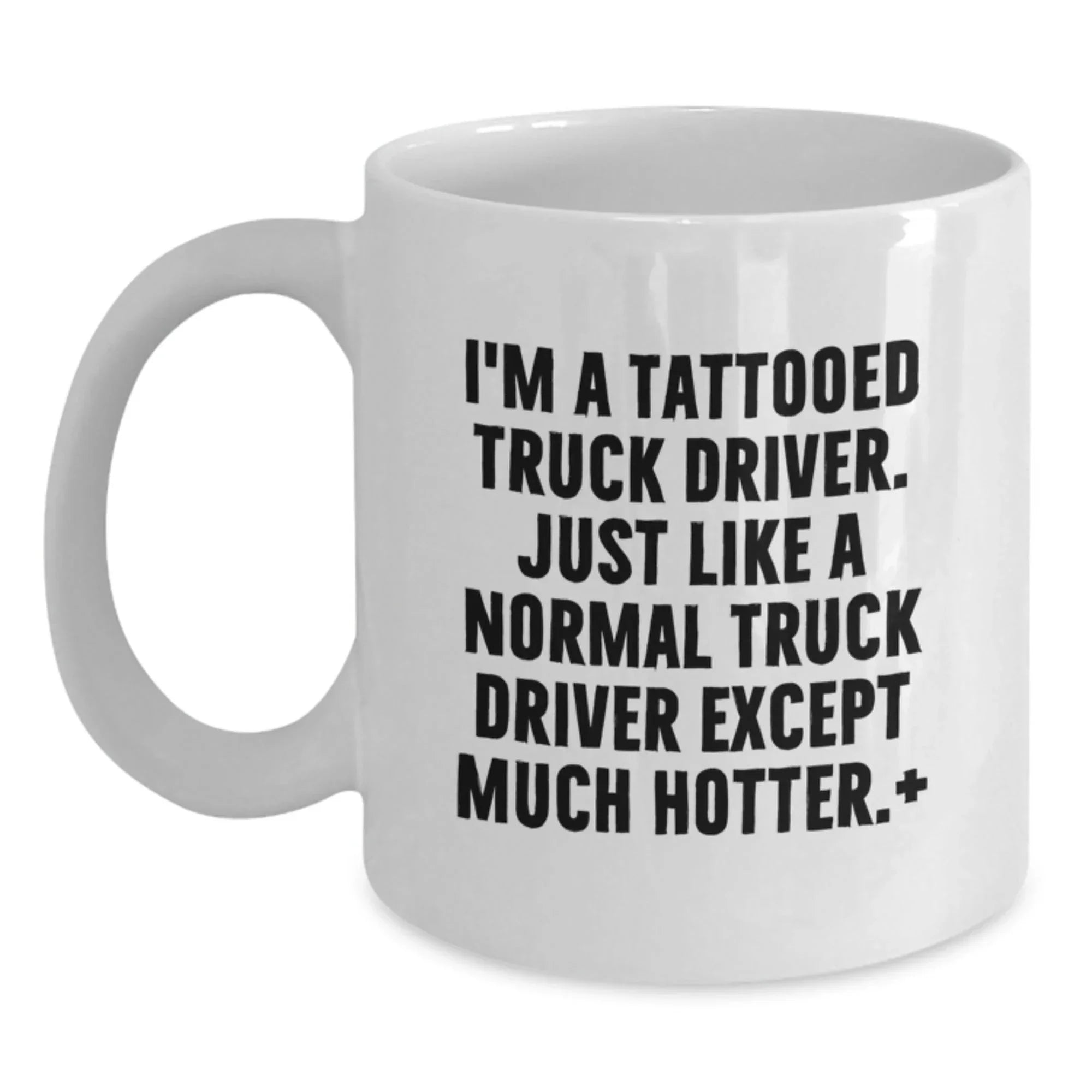 Funny Truck Driver White Coffee Mug Gifts for Men from Friends with Unique Christmas Mug