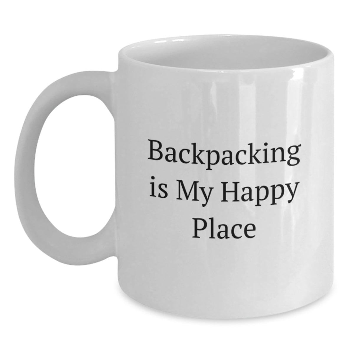 Backpacking Keepsake Gift for Him - Backpacking Is My Happy Place Quote - Main