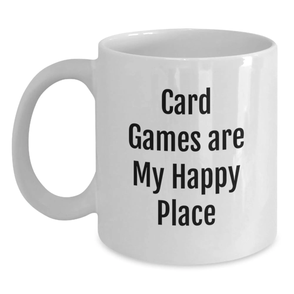 Funny Card Games Gifts for Card Game Enthusiasts, White Coffee Mug, Perfect for Graduation Unique Gifts from Friends and Family - Main
