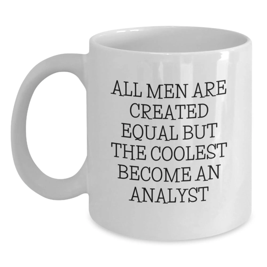 Analyst Keepsake White Coffee Mug for Him Graduation Surprise Gift - Main
