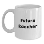 Funny Rancher Gifts for Christmas - Inspirational White Coffee Mug for Men, Women, or Family Friends