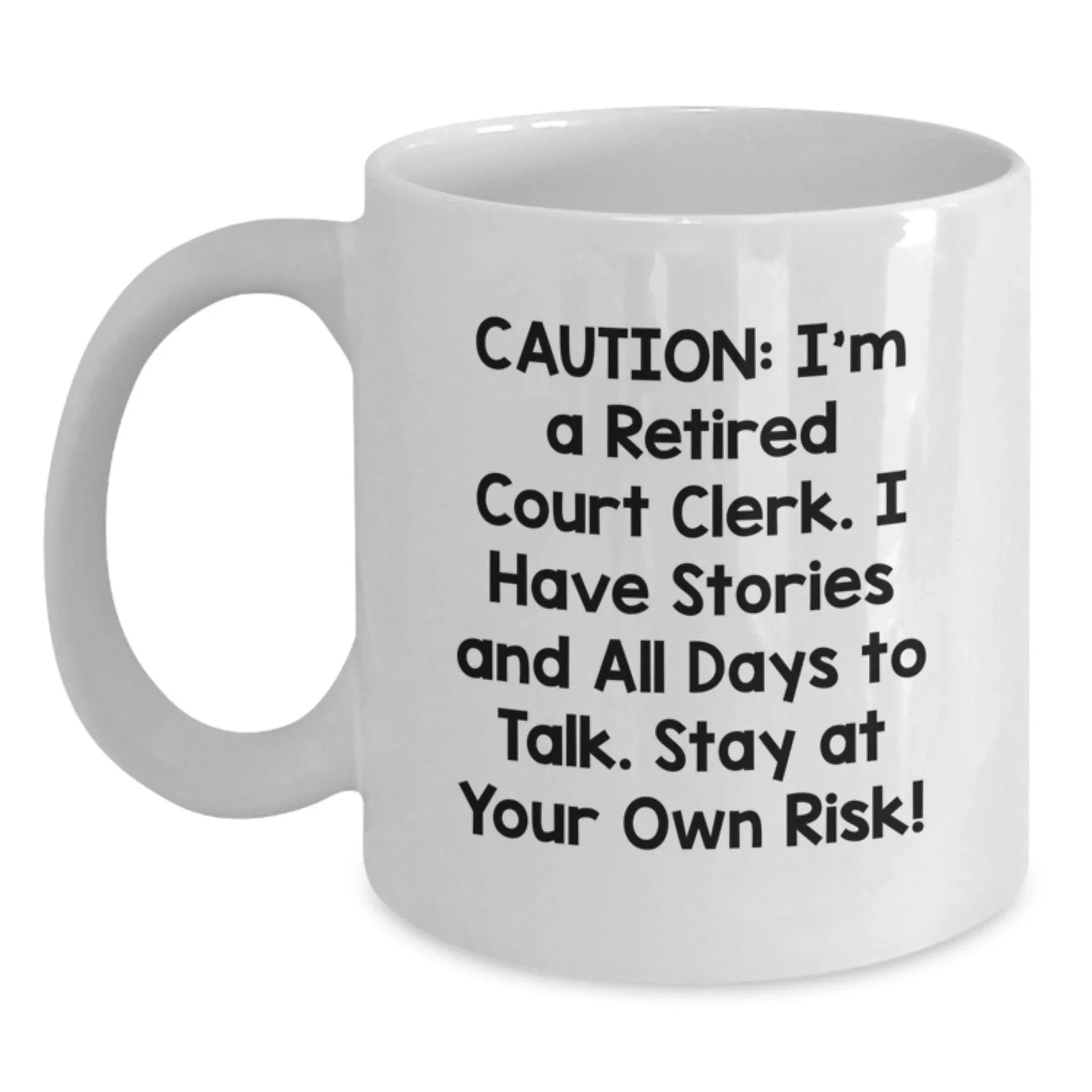 Funny Court Clerk White Coffee Mug, Court Clerk Gifts for Court Clerks, Court Clerk Christmas Unique Gifts from Friends