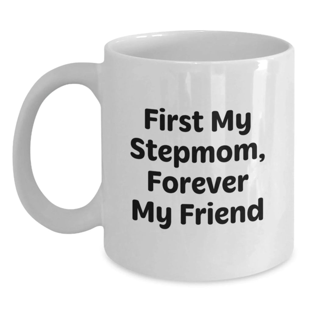 Funny Stepmom Gifts from Men, White Coffee Mug Quotes for Stepmom, Christmas Unique Gifts for Stepmom