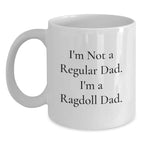 Funny Ragdoll Cat Lover Gifts from Dad for Valentine's Unique White Coffee Mug