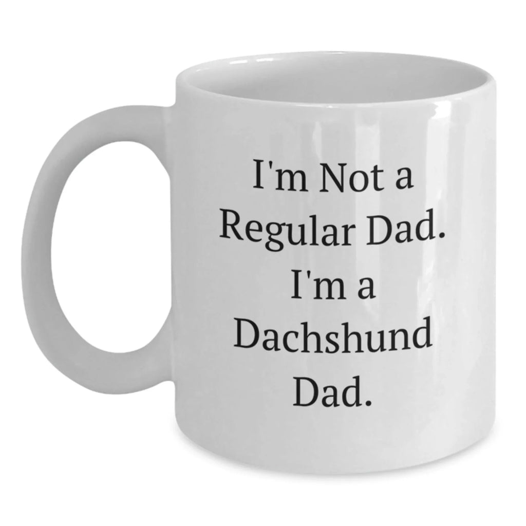 Dachshund Dog Lover Funny Christmas Unique Gifts from Men to Family Dads White Coffee Mug