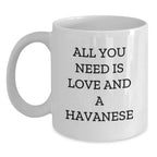 Havanese Dog Lovers Gifts from Family and Friends - All You Need Is Love And A Havanese Funny Quote White Coffee Mug for Graduation