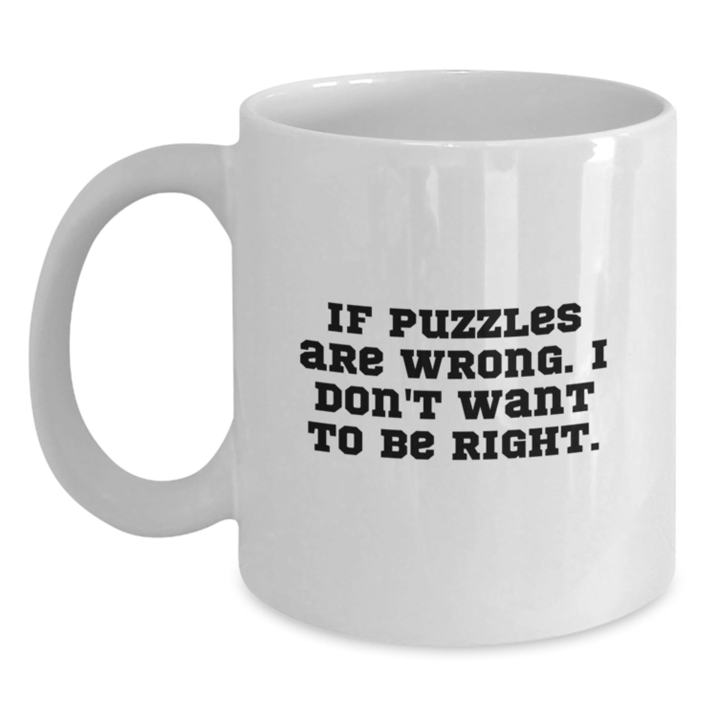 Funny Puzzles Gifts from Men to Friends - White Coffee Mug - Christmas Unique Gifts for Puzzles Lovers - Main