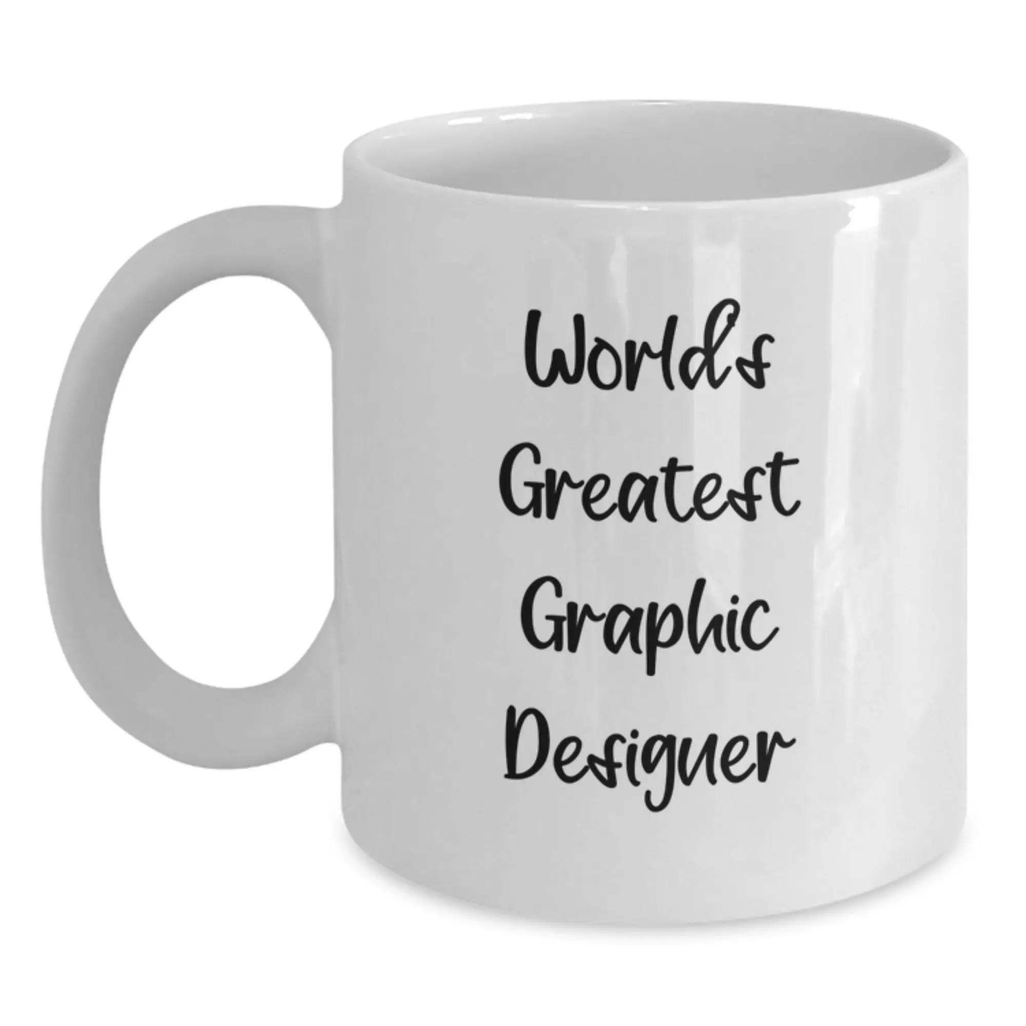 Funny Graphic Designer Gifts for Men from 'World's Greatest Graphic Designer' White Coffee Mug on Father's Day - Main
