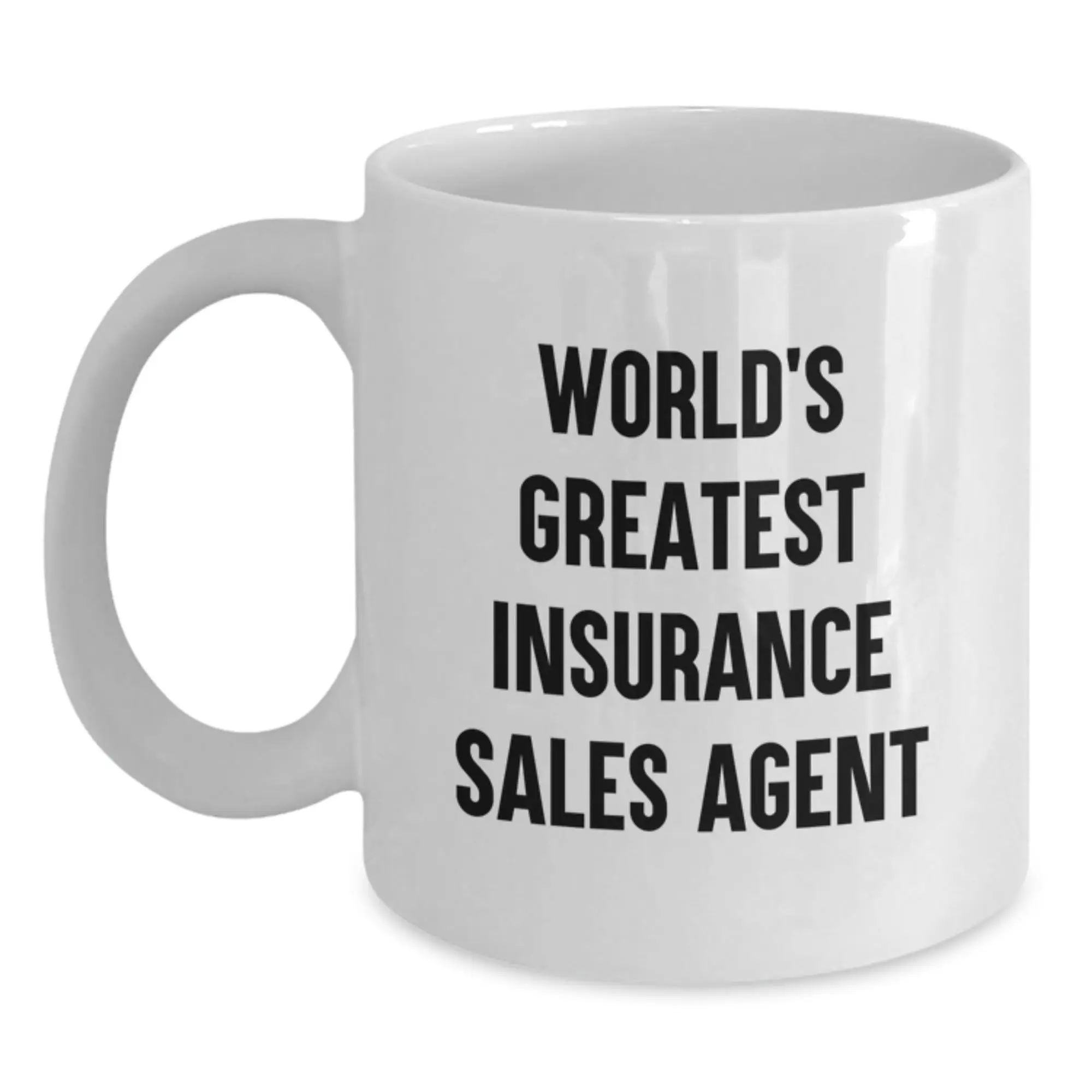 Funny World's Greatest Insurance Sales Agent Gift for Friends - White Ceramic Coffee Mug for Insurance Sales Agent Mom on Mother's Day Unique Gifts from Kids - Main