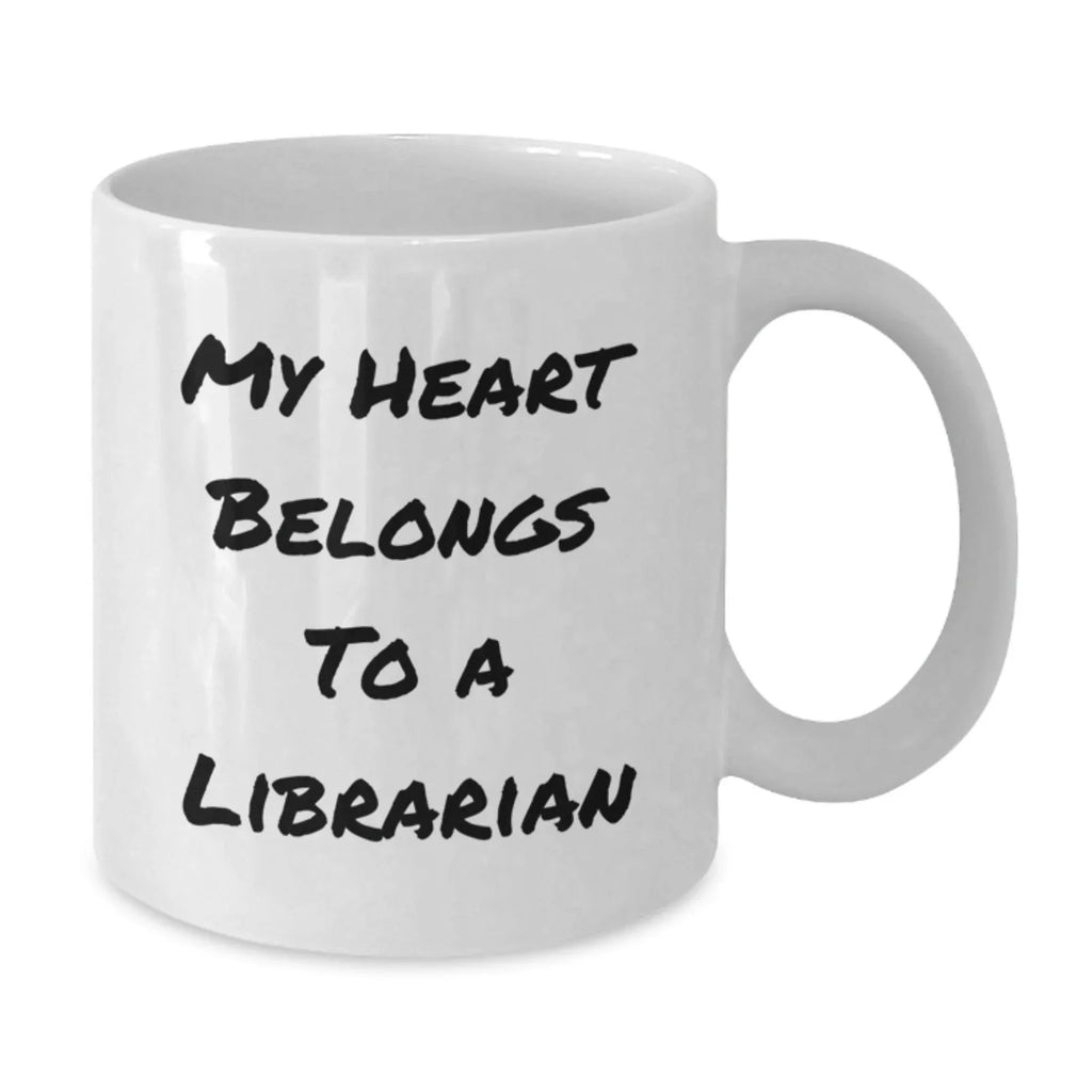 Funny Librarian Gifts from Friends for Librarian Lover White Coffee Mugs Christmas Unique Presents