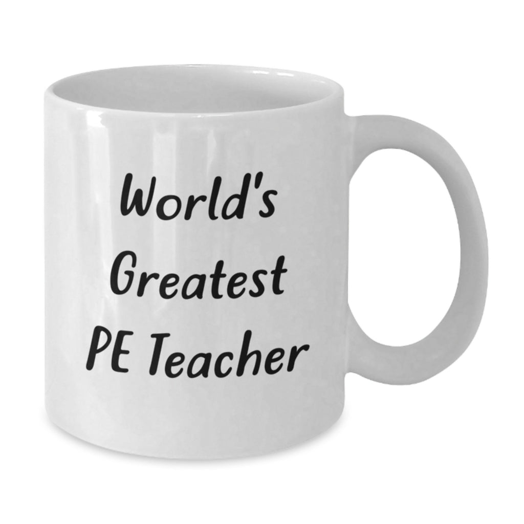 Christmas Gift for Her - World's Greatest Pe Teacher Present Coffee Mug - Additional