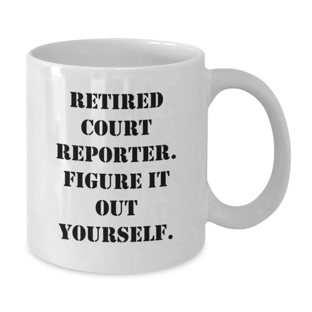 Court Reporter Christmas Unique Gift Ideas Funny Quote White Coffee Mugs for Men and Women Friends Coworkers Family