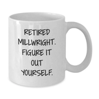 Funny Millwright Gifts, Unique White Coffee Mug for Men, Graduation Unique Gifts from Friends, Funny Retired Millwright Quote - Additional