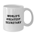 Funny Quotes for Secretary White Coffee Mug Gifts from Friends to Secretary on Father's Day Unique - Additional