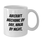 Funny Gifts from Men to Aircraft Mechanic Friends White Coffee Mug Christmas Unique Present