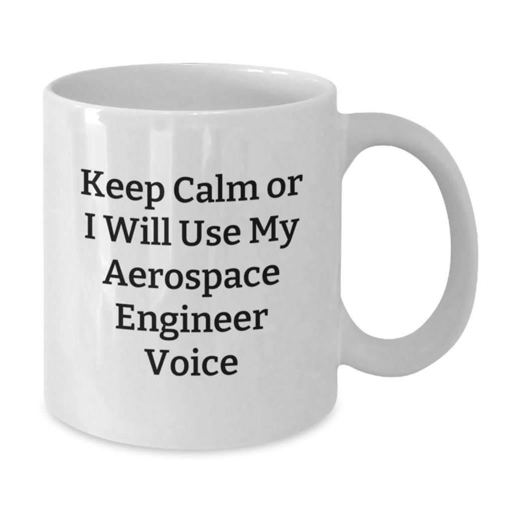 Aerospace Engineer Gift for Him Keep Calm Voice Keepsake Coffee Mug - Additional