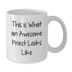 Funny Gifts from Friends for Priest This Is What An Awesome Priest Looks Like Christmas Unique Mugs