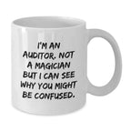 Funny Auditor Gifts for Men - I'm An 'Auditor' White Coffee Mug, Christmas Unique Gifts from Friends, Family, Coworkers