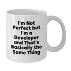 Funny Developer White Coffee Mug Gifts for Developer Men from Friends and Family on Valentine's