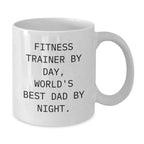 Funny Fitness Trainer Gifts from Men for Fitness Trainers White Coffee Mugs on Christmas Unique Gifts Day