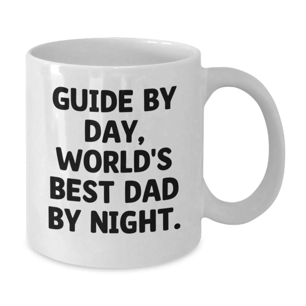 Guide Gifts by Day, Funny White Coffee Mugs by Night for Birthday, Gifts from Family, Guide Lovers, Funny Mug for Guide, White Coffee Mug Gifts