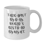 Therapist Gifts for Men, Funny White Coffee Mug, Gifts from Dad for Christmas Unique Presents