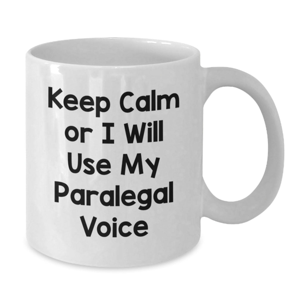 Christmas Gift for Her Keep Calm Paralegal Voice Mug Present - Additional